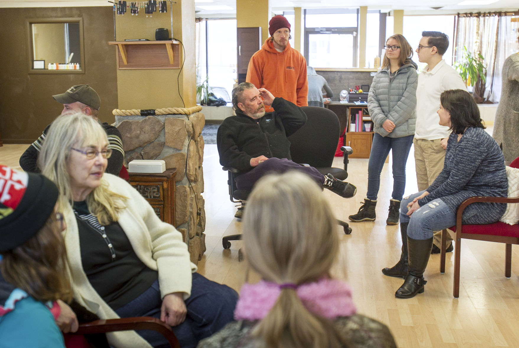 Peak students chat with God's Love residents